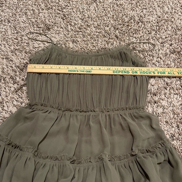 Banana republic olive ruched green midi dress - Picture 4 of 7